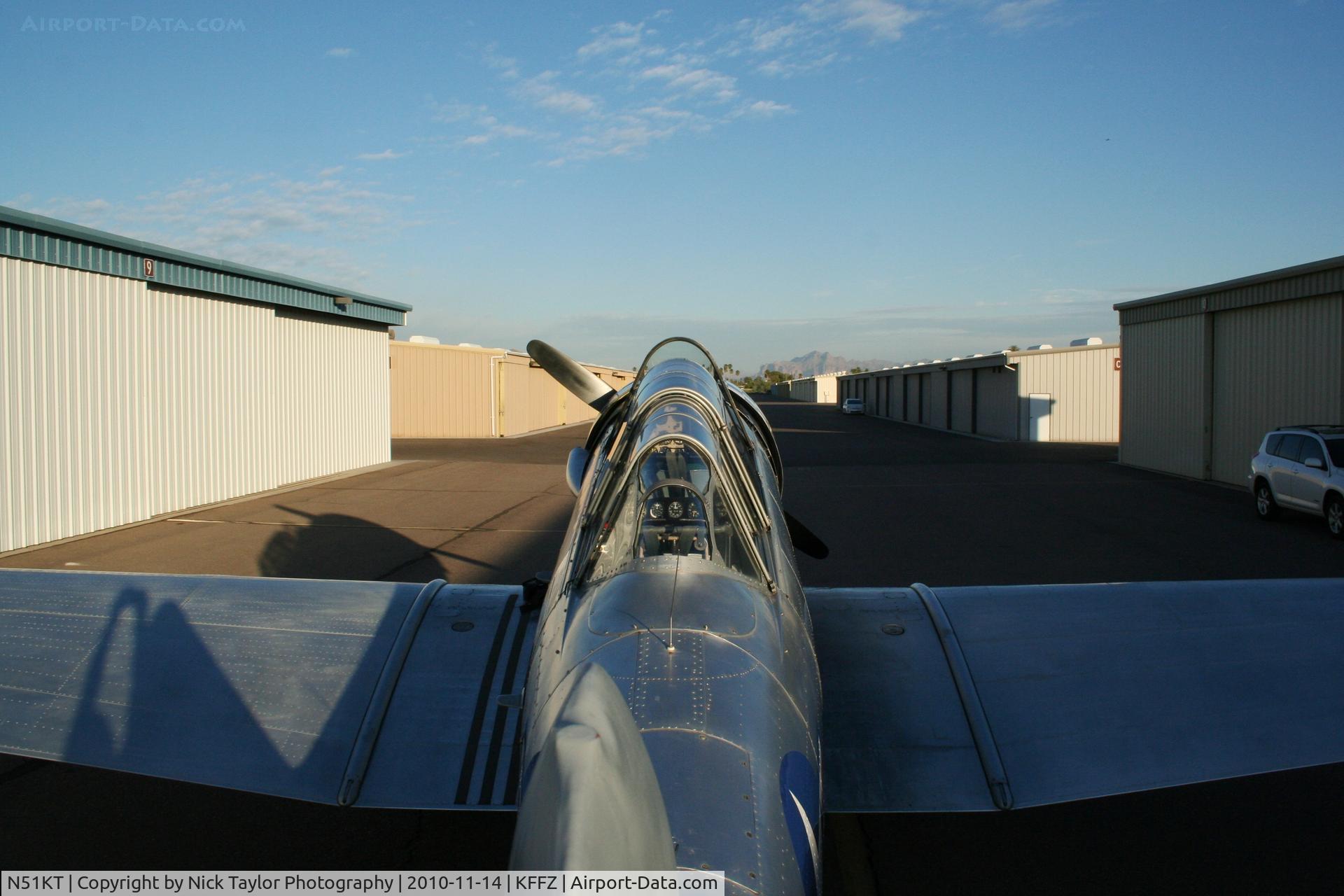 N51KT, 1951 North American T-6G Texan C/N 168-370, Just before I went up