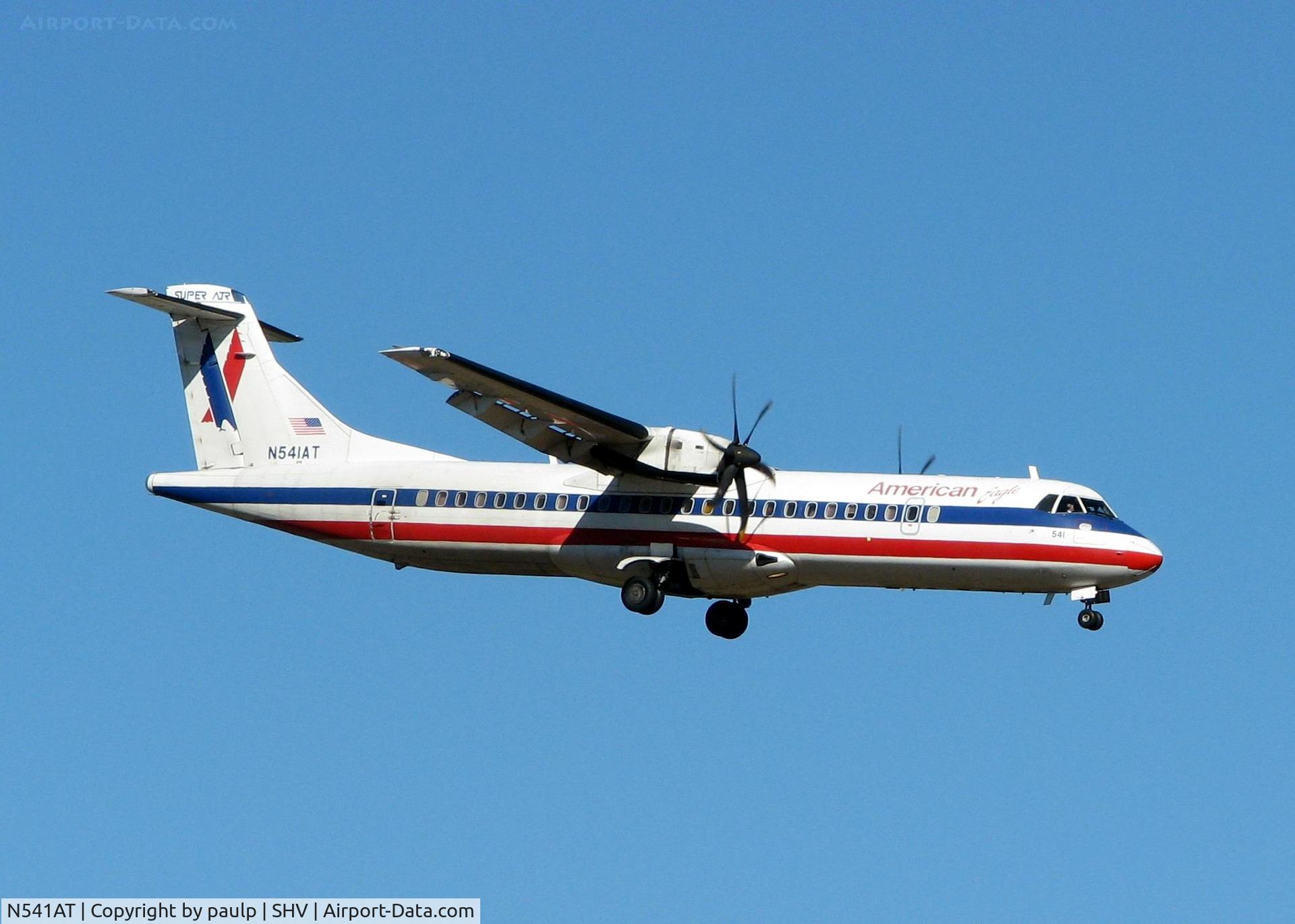 N541AT, 1998 ATR 72-212A C/N 541, Arriving from DFW.