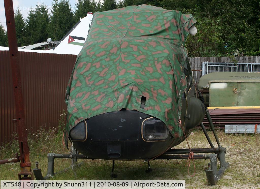 XT548, 1967 Westland Sioux AH.1 C/N wa437, S/n WA437 - stored on a workshop restoration area @ Hermeskeil Museum...
