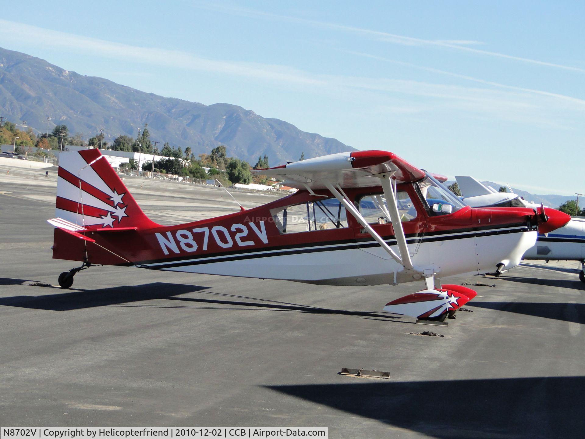N8702V, 1975 Bellanca 8KCAB Decathlon C/N 189-75, Parked in transient parking