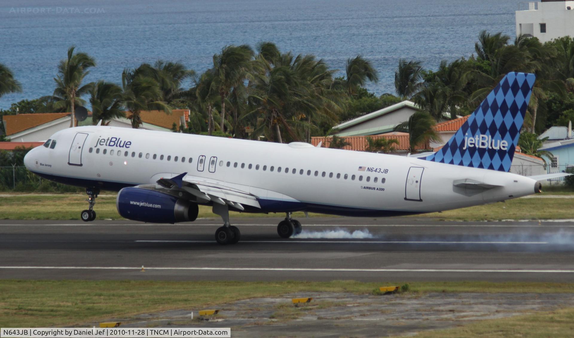 N643JB, 2006 Airbus A320-232 C/N 2871, Jet blue N643JB landing at TNCM