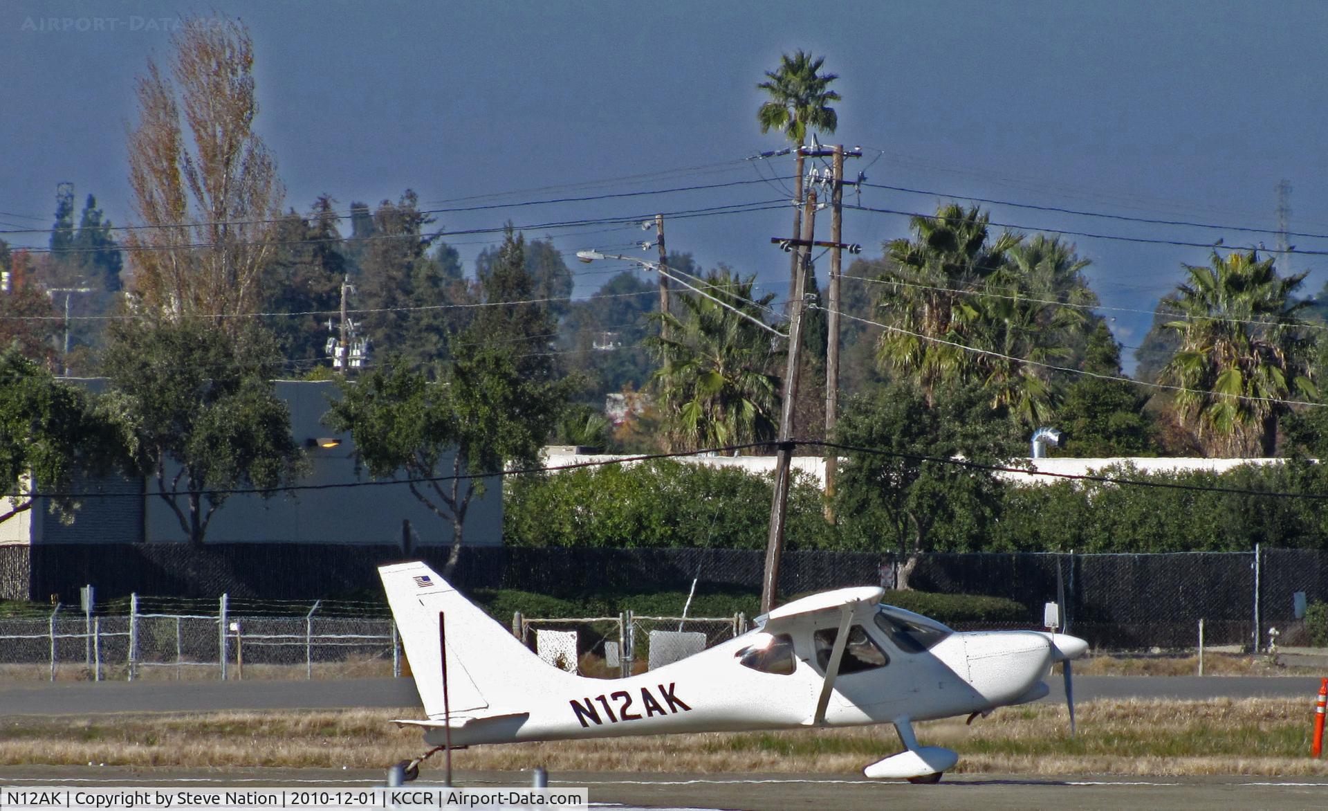 N12AK, 2002 Stoddard-Hamilton GlaStar GS-1 C/N 5695, Can't believe I got the light standard in this shot (!) - locally-based 2002 Wiley GS-1 GLASTAR experimental homebuilt rolling for take-off on RWY 1L @ Buchanan Field, Concord, CA