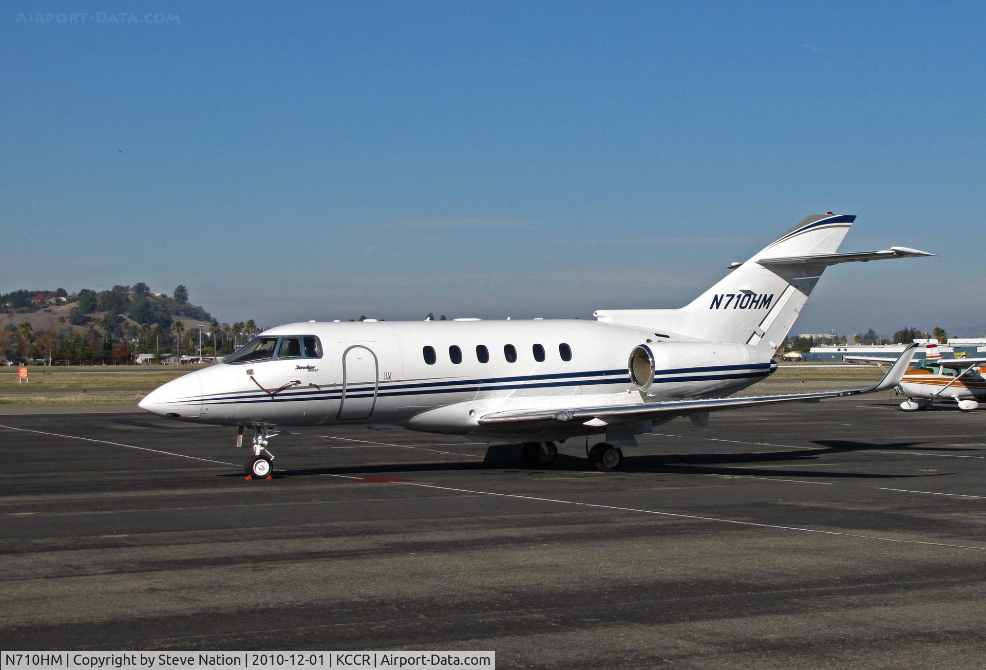 N710HM, 2008 Hawker Beechcraft Corp HAWKER 900XP C/N HA-0077, Jeltin Inc. (Dallas, TX) 2008 Hawker 900XP shortly after arrival from KTIM/Tacoma Narrows Airport, WA @ Buchanan Field, Concord, CA
