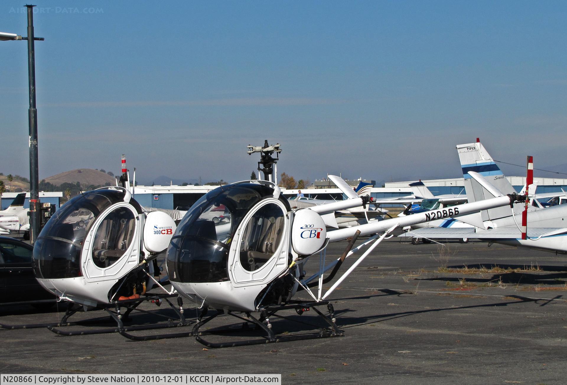 N20866, 2004 Schweizer 269C-1 C/N 0185, Bristow Academy 2004 Schweizer 269C-1 minus rotor blades (heading for Bristow's Titusville, FL base for the winter?) @ Buchanan Field, Concord, CA
