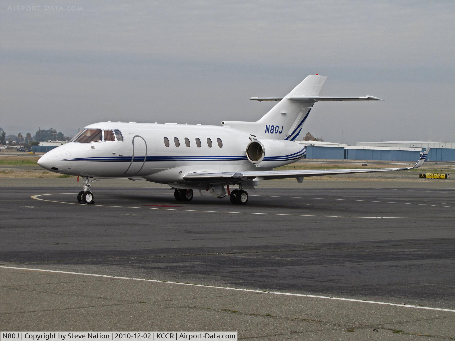 N80J, Hawker Beechcraft Corp 900XP C/N HA-0156, US Steel Corp 2010 Hawker 900XP on ramp @ Buchanan Field, Concord, CA