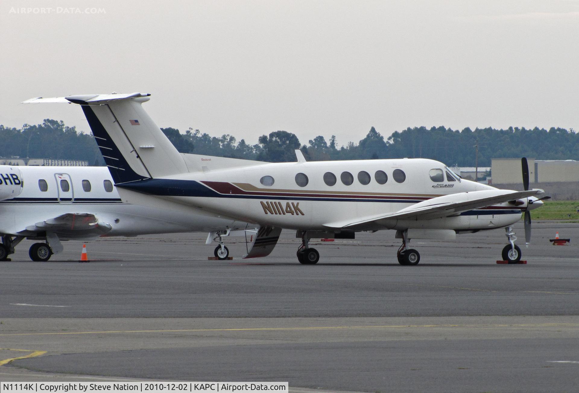 N1114K, 1997 Raytheon B200 King Air C/N BB-1559, Modesto, CA-based 1997 Raytheon B200 King Air @ Napa County Airport, CA