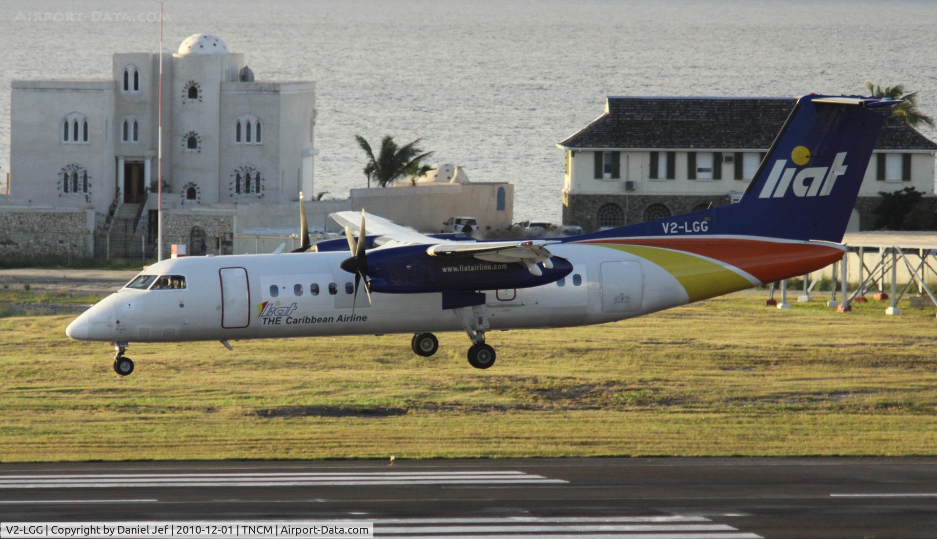 V2-LGG, 1995 De Havilland Canada DHC-8-311B Dash 8 C/N 404, Liat V2-LGG the first bird for the day at TNCM