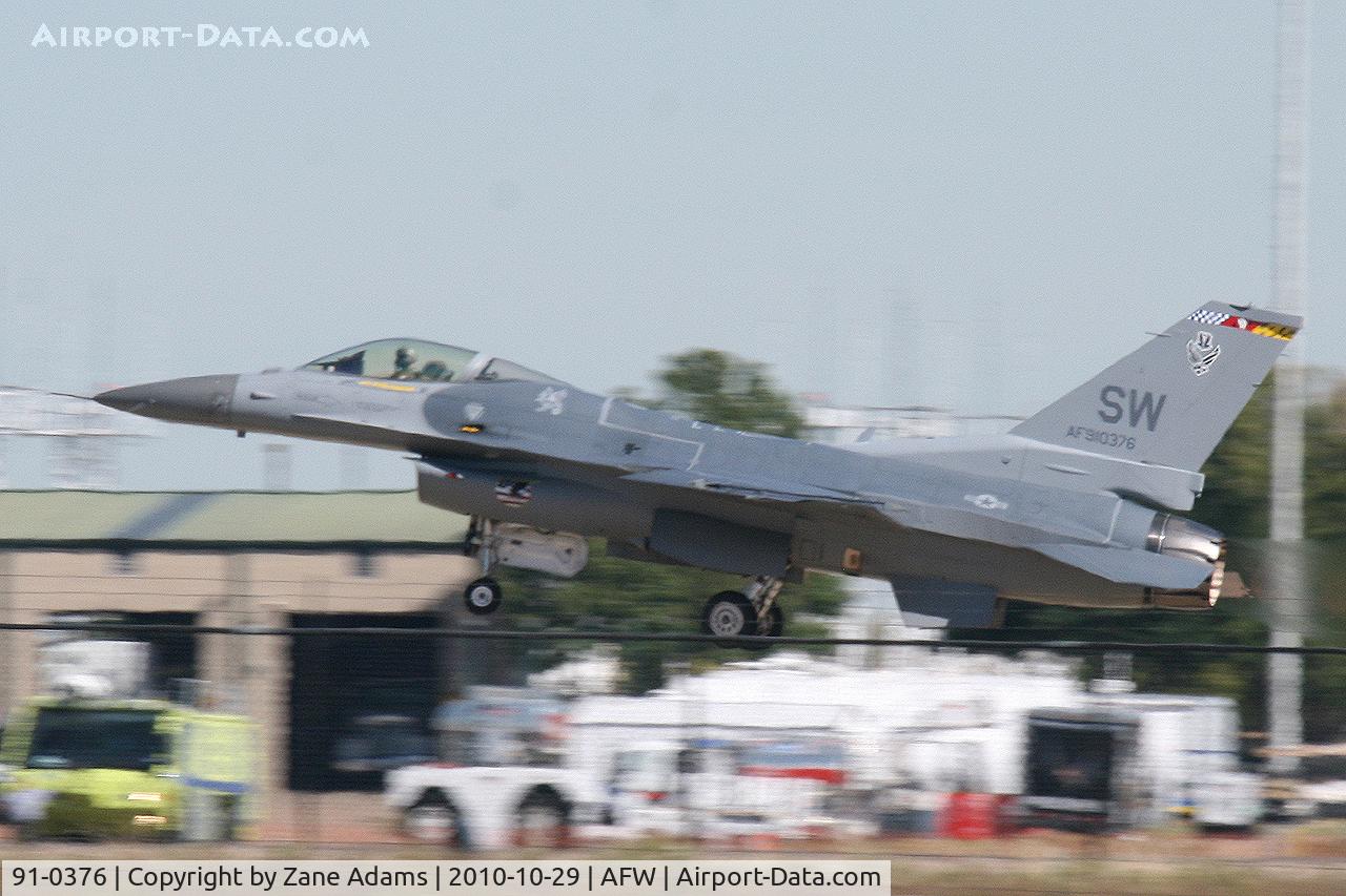 91-0376, 1991 General Dynamics F-16C Fighting Falcon C/N CC-74, At the 2010 Alliance Airshow - Fort Worth, TX