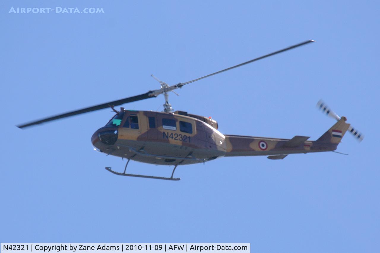 N42321, Bell UH-1H C/N 7016289, At Alliance Airport - Fort Worth, TX 
Bell Helicopter training for the US State Department and Yemen.