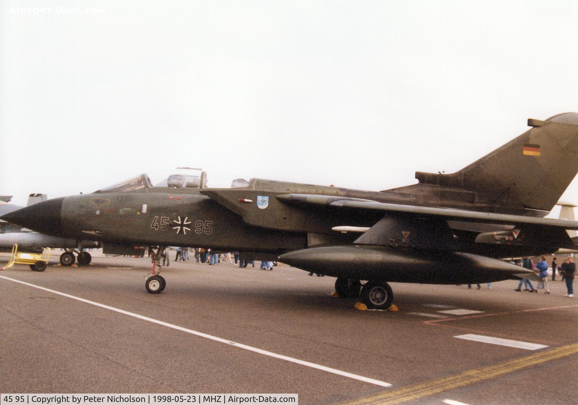45 95, Panavia Tornado IDS C/N 731/GS236/4295, Tornado IDS of JBG-34 German Air Force on display at the 1998 RAF Mildenhall Air Fete.