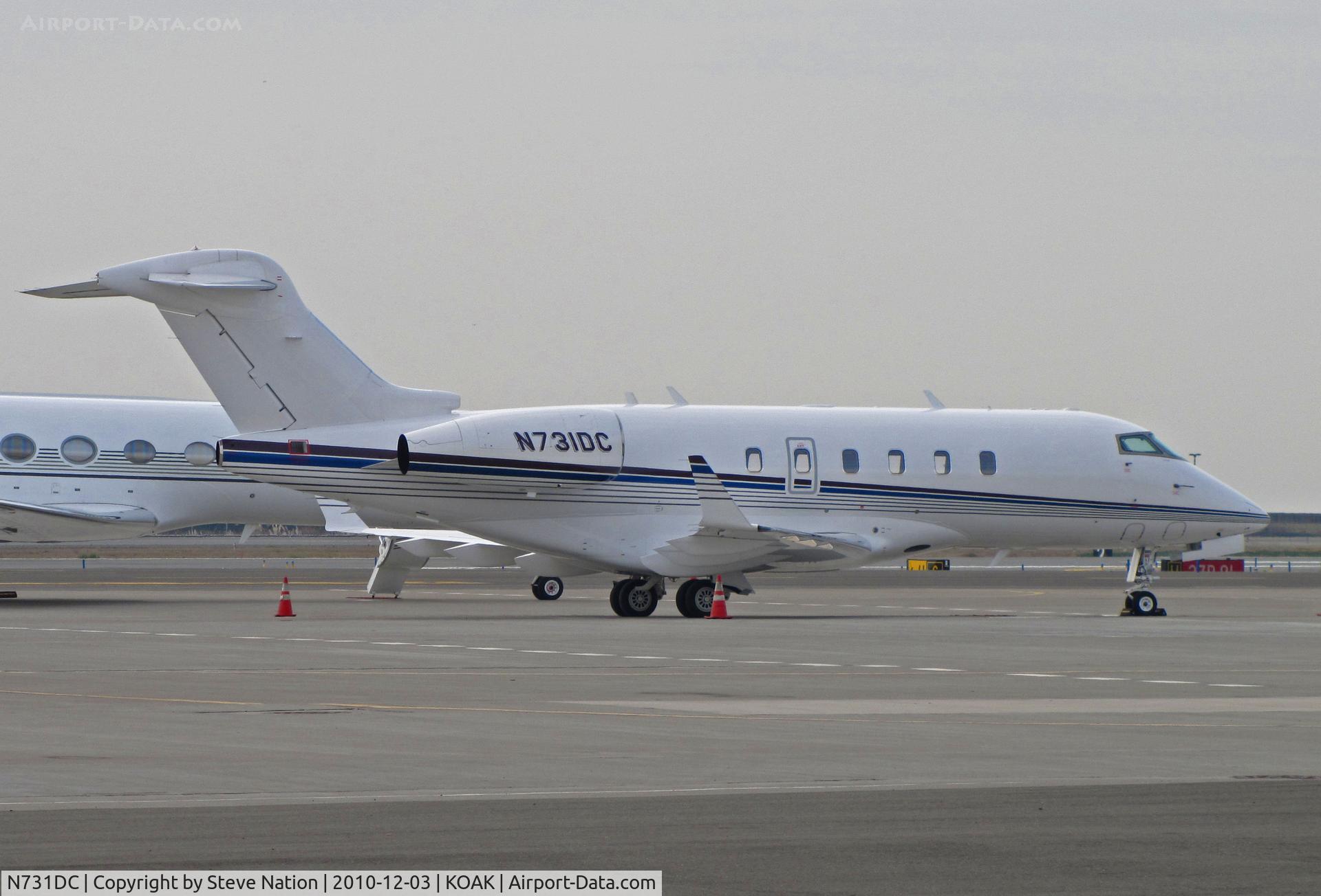 N731DC, 2005 Bombardier Challenger 300 (BD-100-1A10) C/N 20073, Geoduck Aviation (Seattle, WA) 2005 Bombardier BD-100-1A10 visiting on North Field ramp @ Oakland International Airport, CA