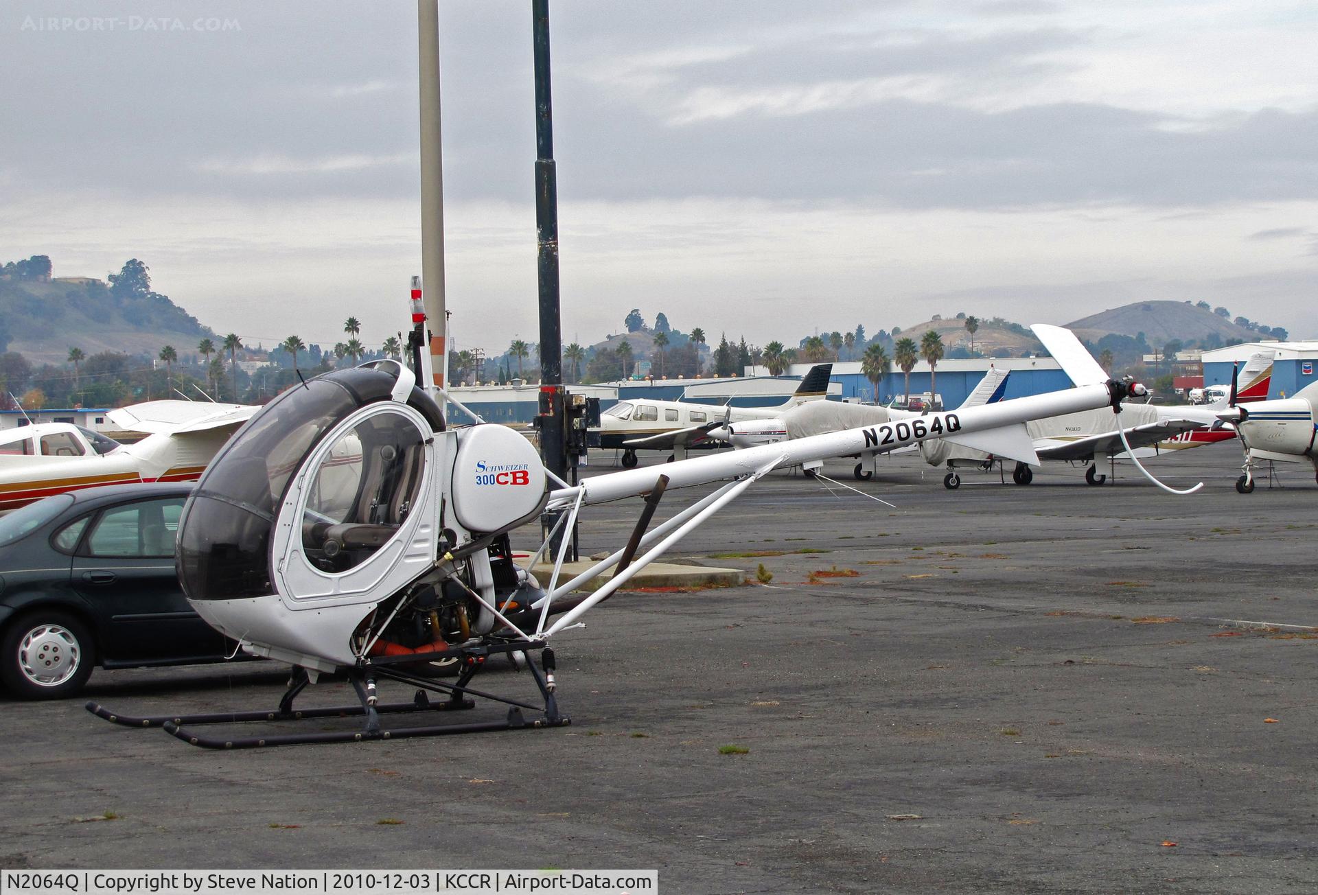 N2064Q, 1999 Schweizer 269C-1 C/N 0094, Brtistow Academy 1999 Schweizer 269C-1 minus rotor blades @ Buchanan Field, Concord, CA