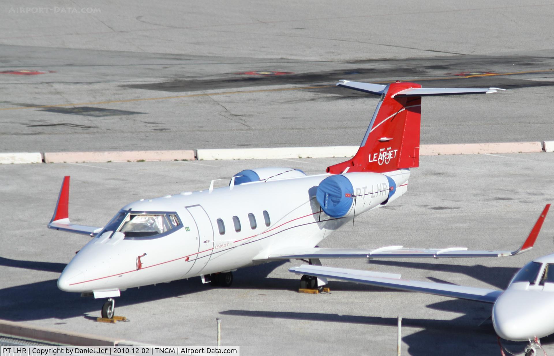 PT-LHR, 1982 Learjet 55 C/N 55-044, PT-LHR park at the Bravo 3 on the main ramp at TNCM