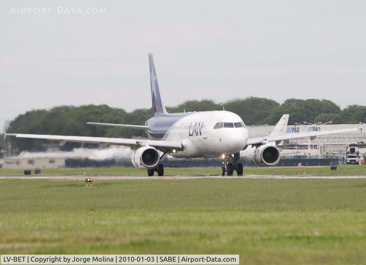 LV-BET, 2002 Airbus A320-233 C/N 1854, Reverse engine...