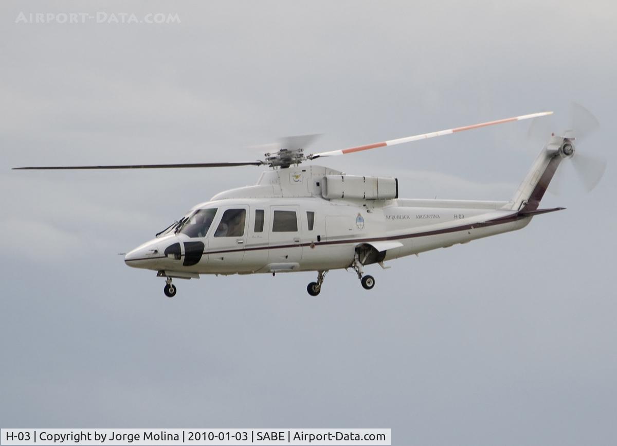 H-03, 1990 Sikorsky S-76B Spirit C/N 760361, Helicopter of the Presidential Air Group - Head of State Air Transport Unit of Argentina