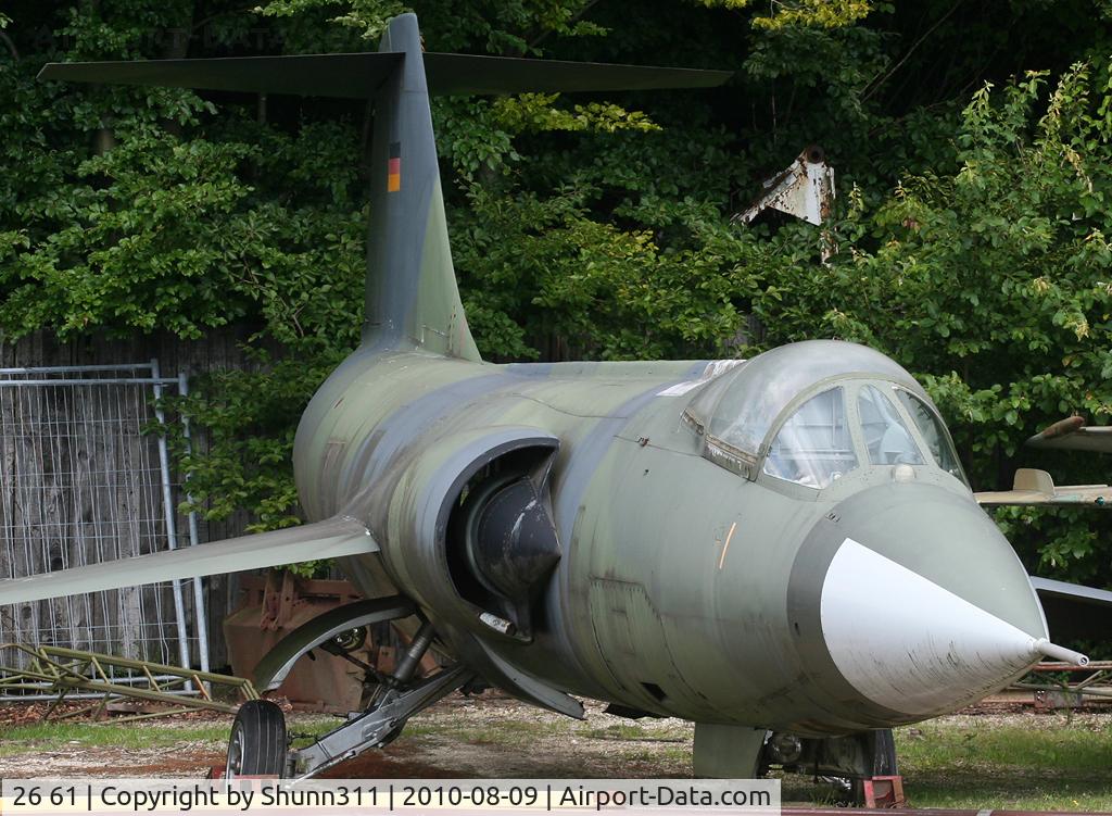 26 61, Lockheed F-104G Starfighter C/N 683-7407, S/n 7407 - F-104G stored near the car park @ Hermeskeil Museum...