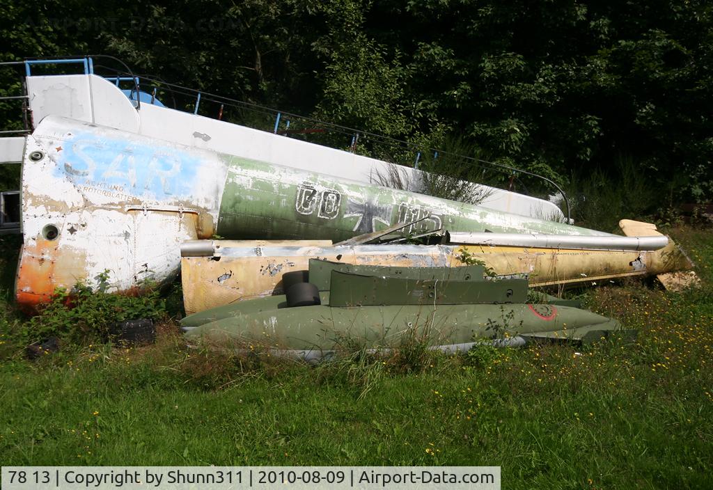 78 13, Bristol 117B Sycamore HR.52 C/N 13466, S/n 13466 - German Army Sycamore Mk.52 tail stored @ Hermeskeil Museum...