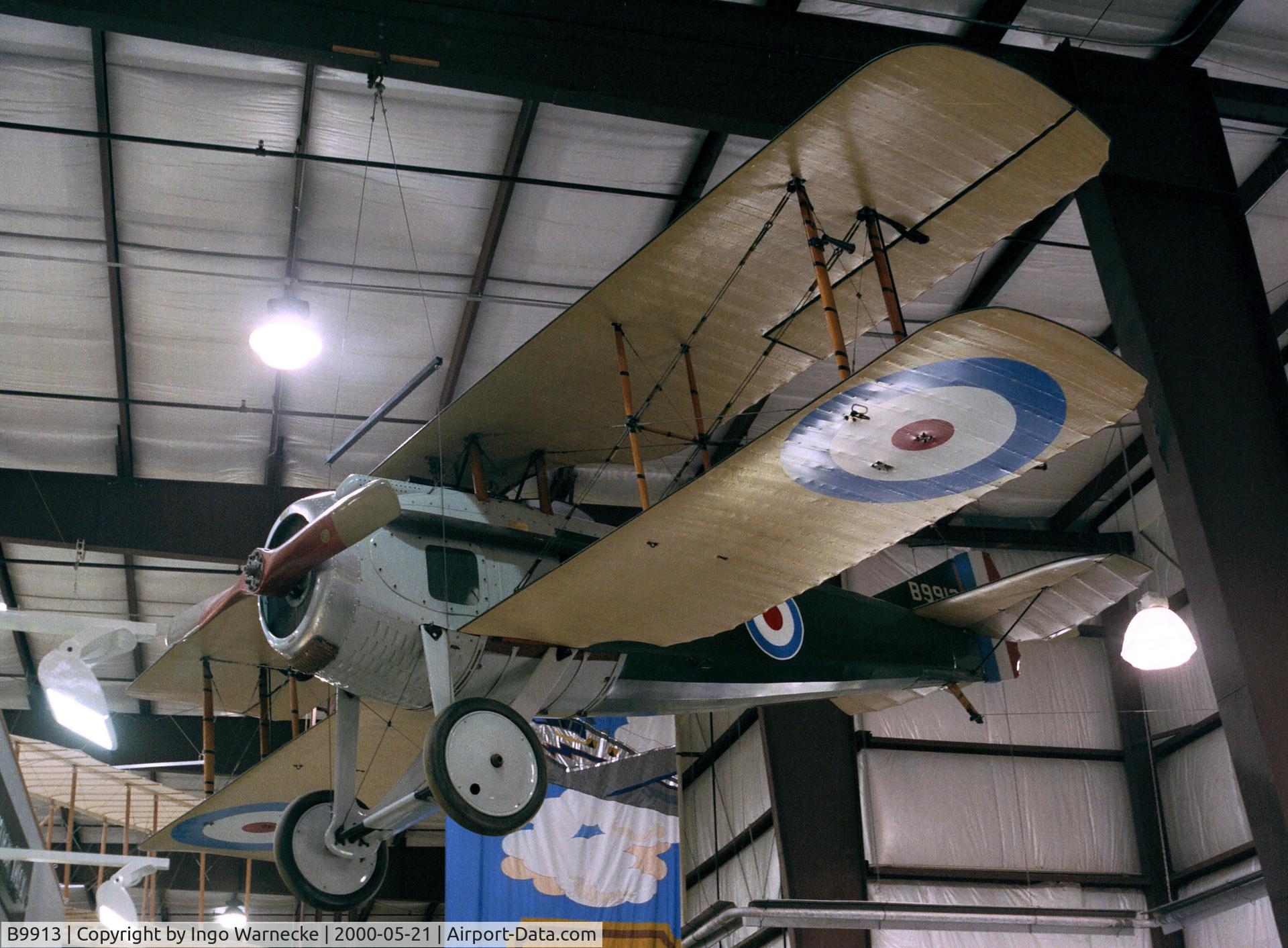 B9913, 1917 SPAD S-VII C/N 103, SPAD VII at the Virginia Aviation Museum, Sandston VA