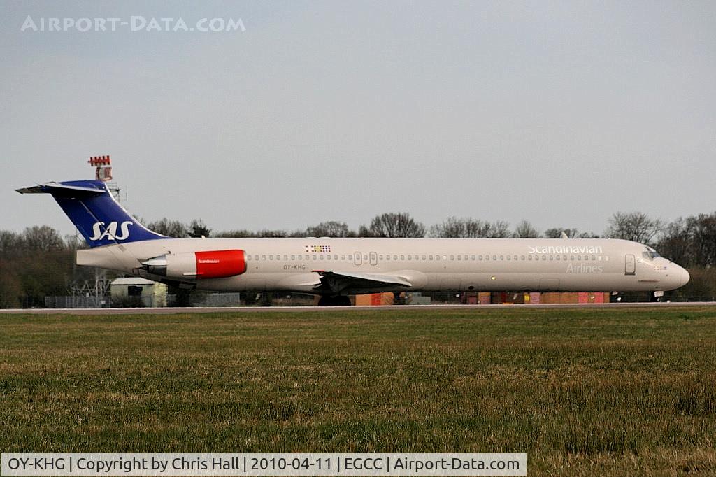 OY-KHG, 1988 McDonnell Douglas MD-82 (DC-9-82) C/N 49613, Scandinavian MD-82 lining upon RW05L