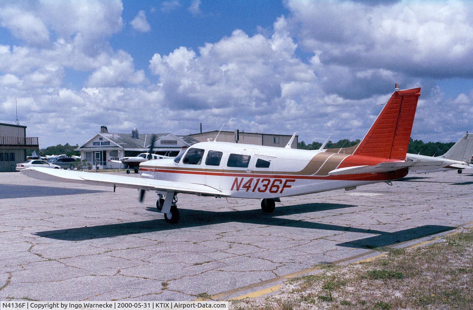 N4136F, 1976 Piper PA-32R-300 Cherokee Lance C/N 32R-7680429, Piper PA-32R-300 Lance at Titusville airfield