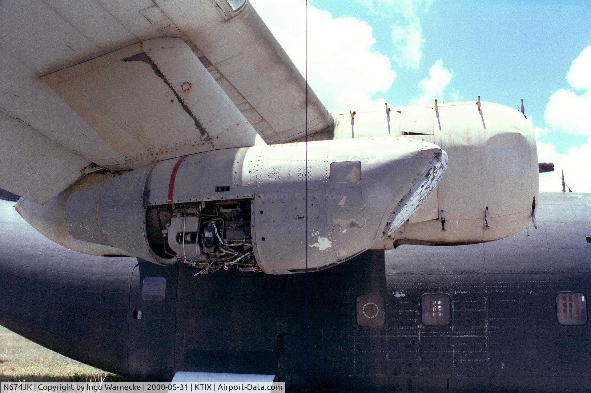 N674JK, 1954 Fairchild C-123K Provider C/N 20123, Fairchild C-123K Provider (minus propellers) at Titusville airfield