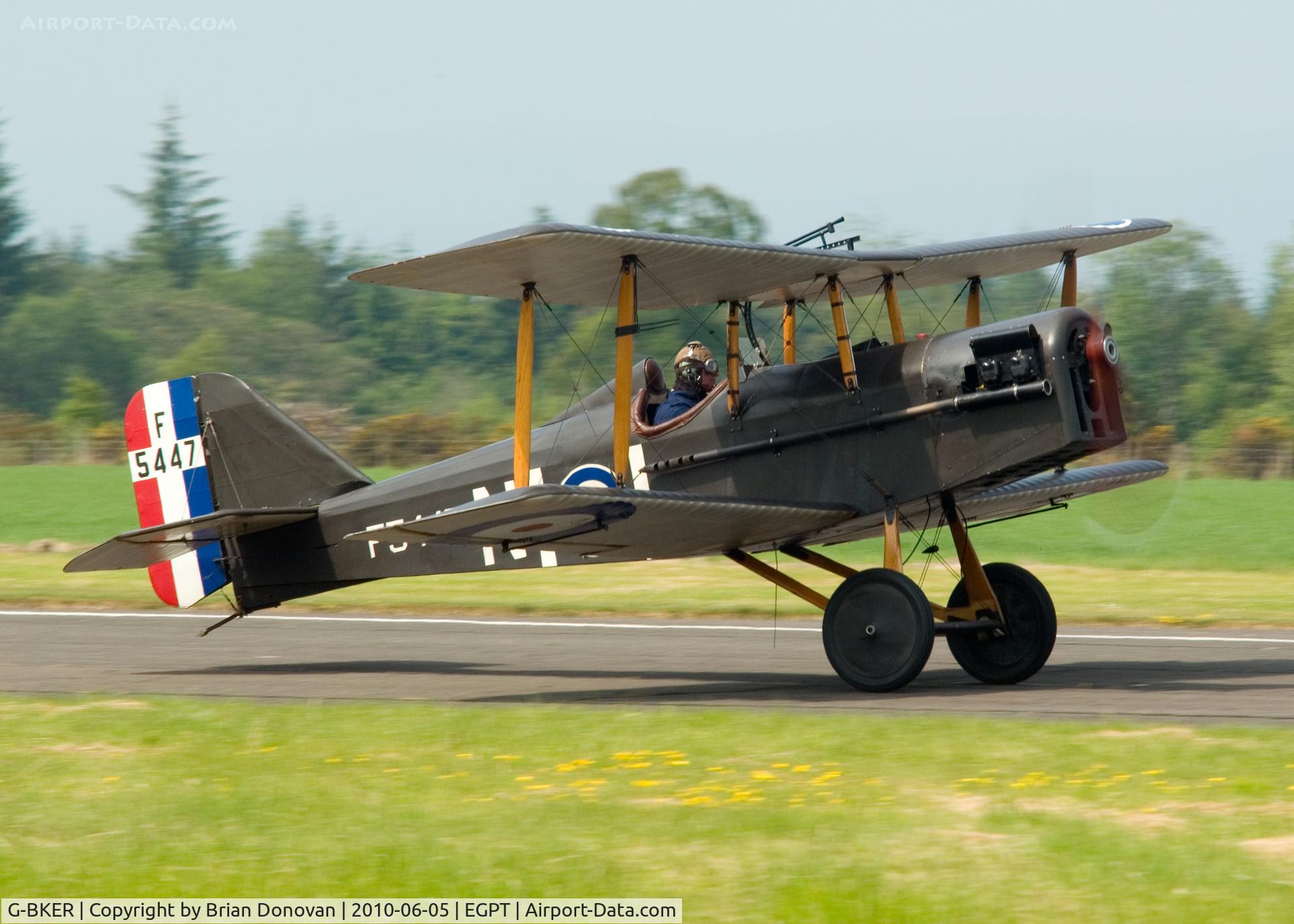 G-BKER, 1987 Royal Aircraft Factory SE-5A Replica C/N PFA 020-10641, Perth Heart of Scotland Airshow 2010