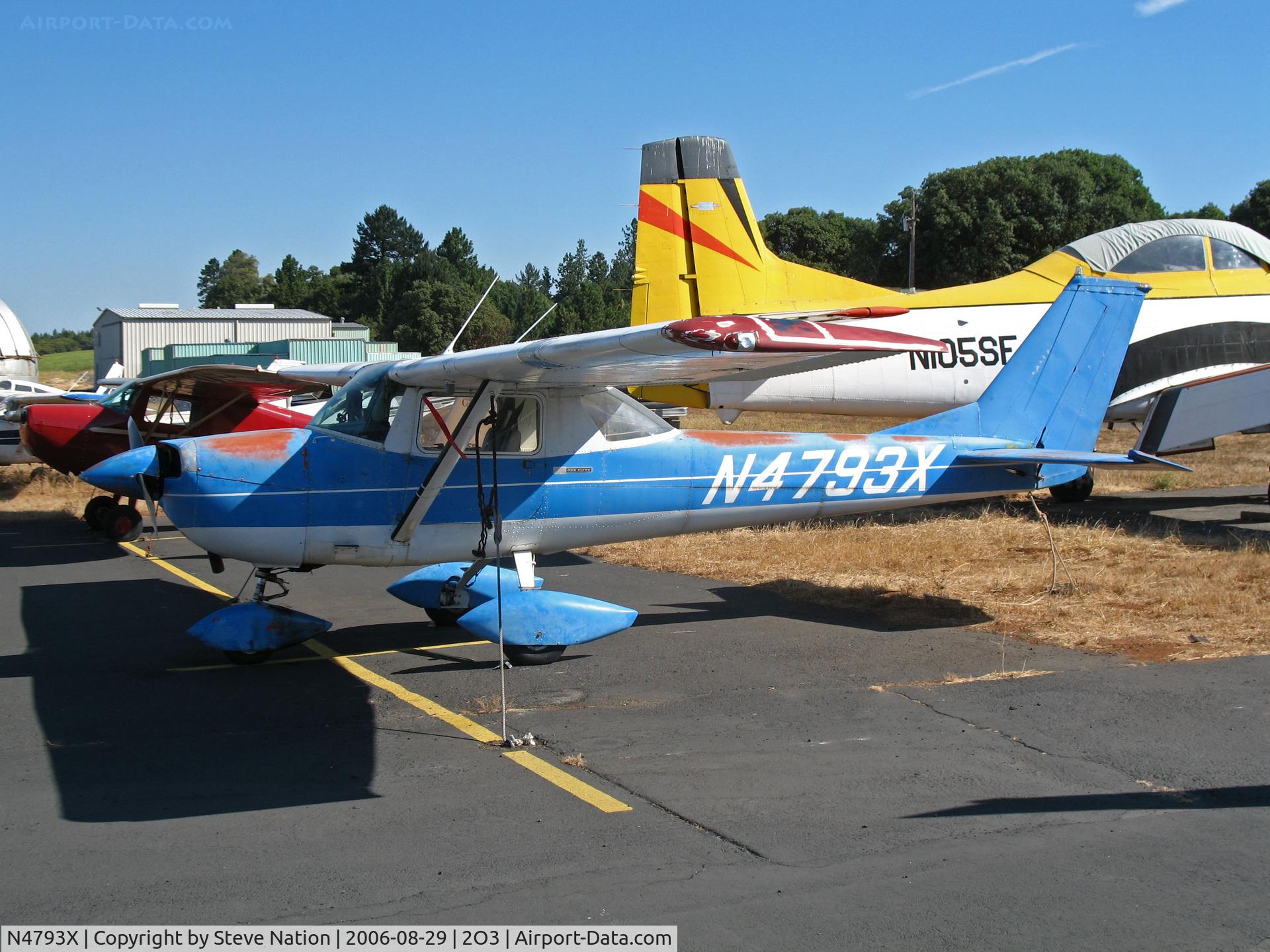 N4793X, 1967 Cessna 150G C/N 15064843, Better shot of locally-based 1967 Cessna 150G @ Parrett Field, Angwin, CA
