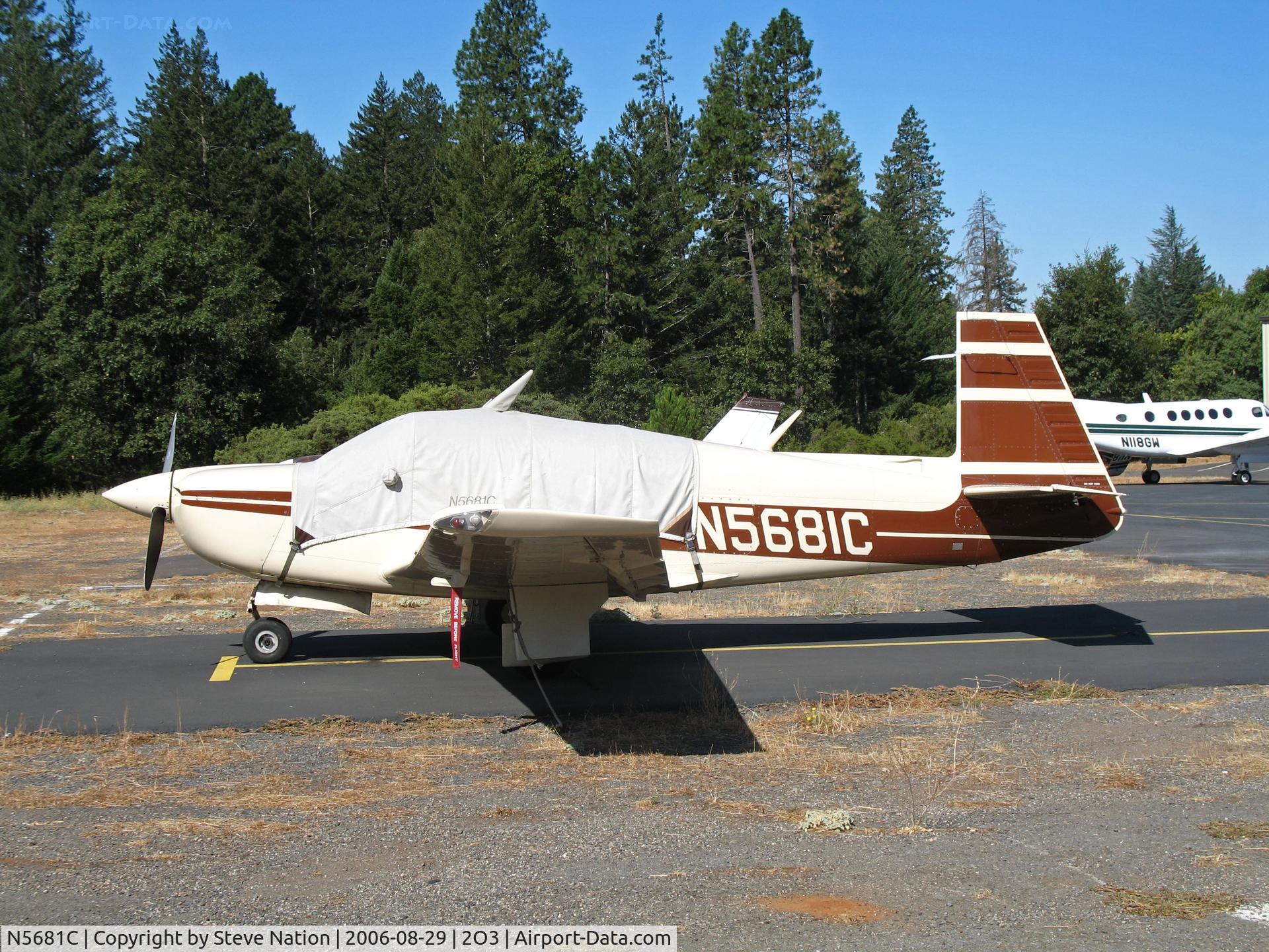 N5681C, Mooney M20J 201 C/N 24-1603, San Jose-based Mooney M20J visiting @ Parrett Field, Angwin, CA