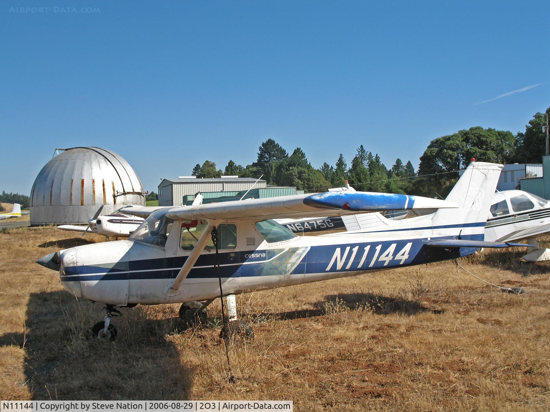 N11144, 1973 Cessna 150L C/N 15075220, Locally-based 1973 Cessna 150L @ Parrett Field, Angwin, CA (to owner in San Luis Obispo by Oct 2010)