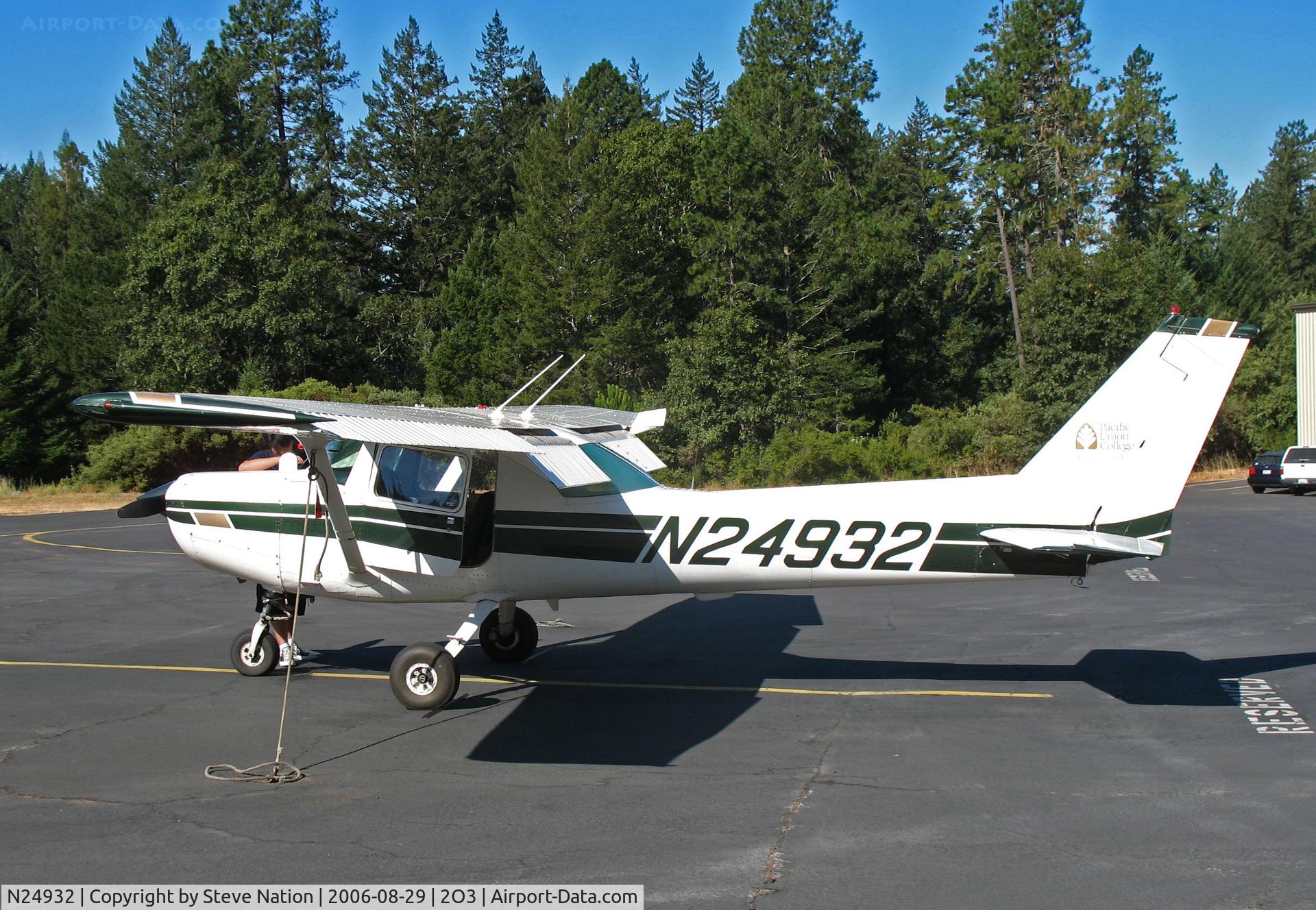 N24932, 1977 Cessna 152 C/N 15280456, Locally-based 1977 Cessna 152 operated by Pacific Union College aviation program @ Parrett Field, Angwin, CA
