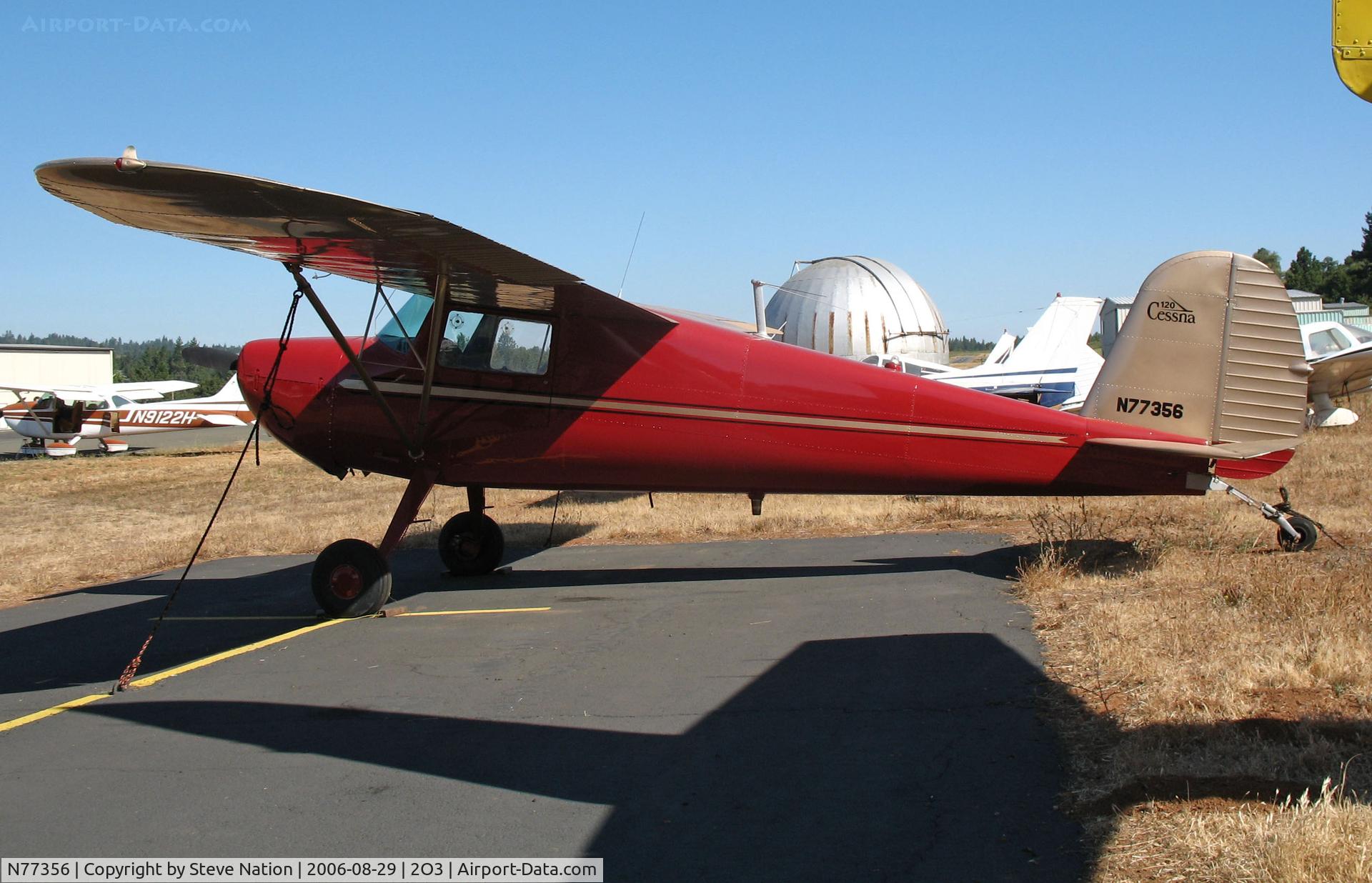 N77356, 1946 Cessna 120 C/N 11797, Locally-based 1946 Cessna 120 @ Parrett Field, Angwin, CA