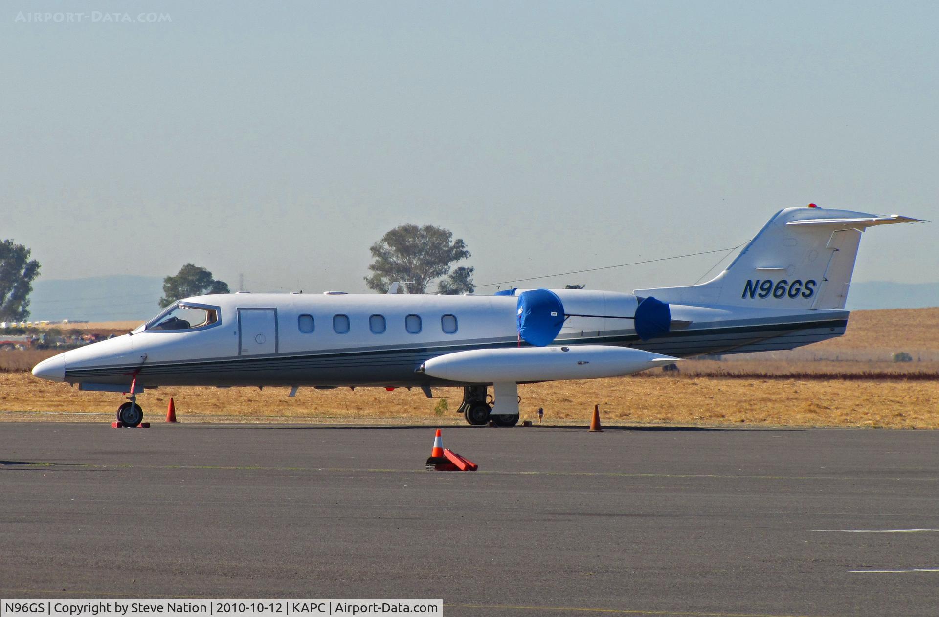 N96GS, Gates Learjet Corp. 35A C/N 606, Wings Service Limited Lerarjet 35 on visitors ramp @ Napa County Airport, CA