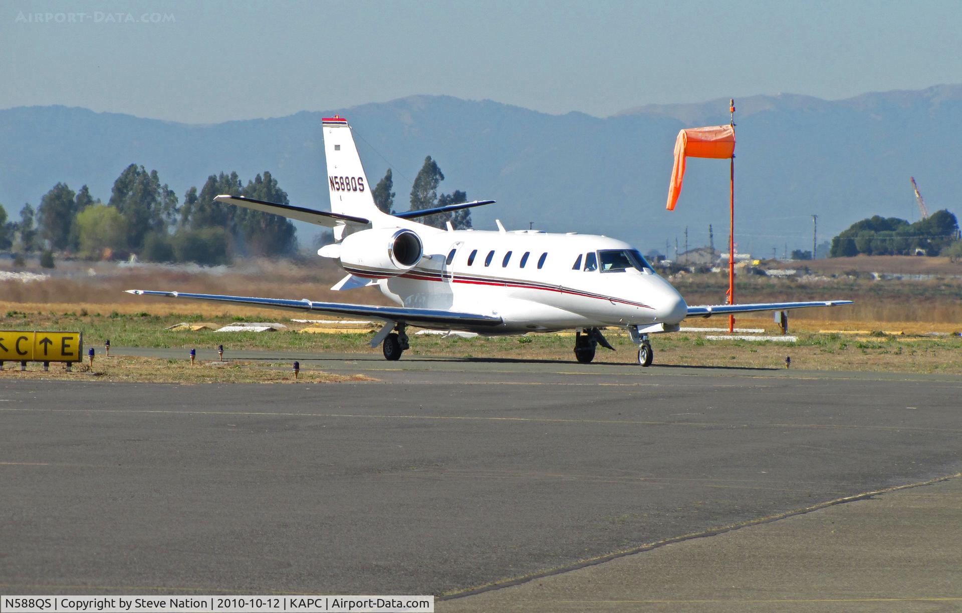 N588QS, 2007 Cessna 560XLS Citation Excel C/N 560-5721, NetJets 2007 Cessna 560XL arriving from KMSP/Minneapolis-St. Paul International Airport, MN @ Napa County Airport, CA