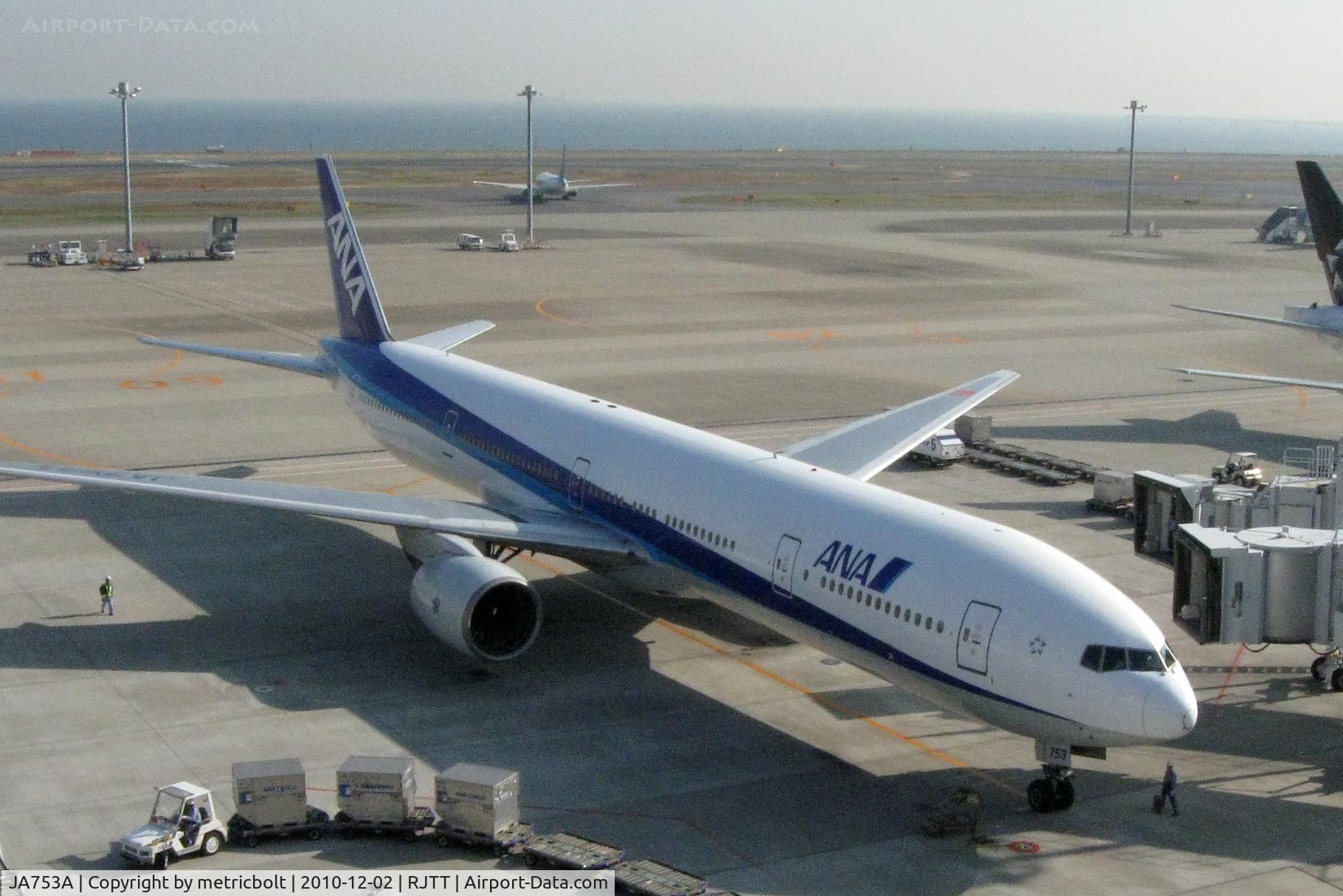 JA753A, 1998 Boeing 777-381 C/N 28273, At Tokyo Haneda airport