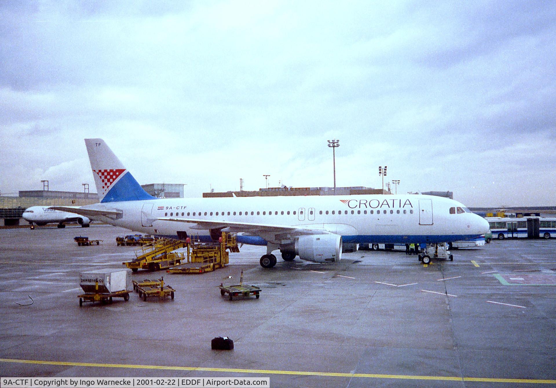 9A-CTF, 1991 Airbus A320-211 C/N 258, Airbus A320-211 of CROATIA at Frankfurt/Main international airport
