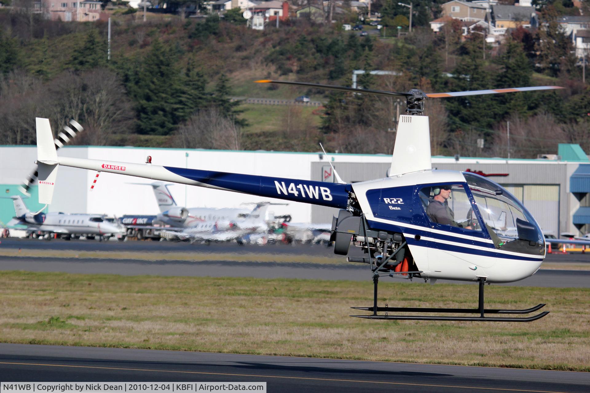 N41WB, 1991 Robinson R22 Beta C/N 2034, KBFI