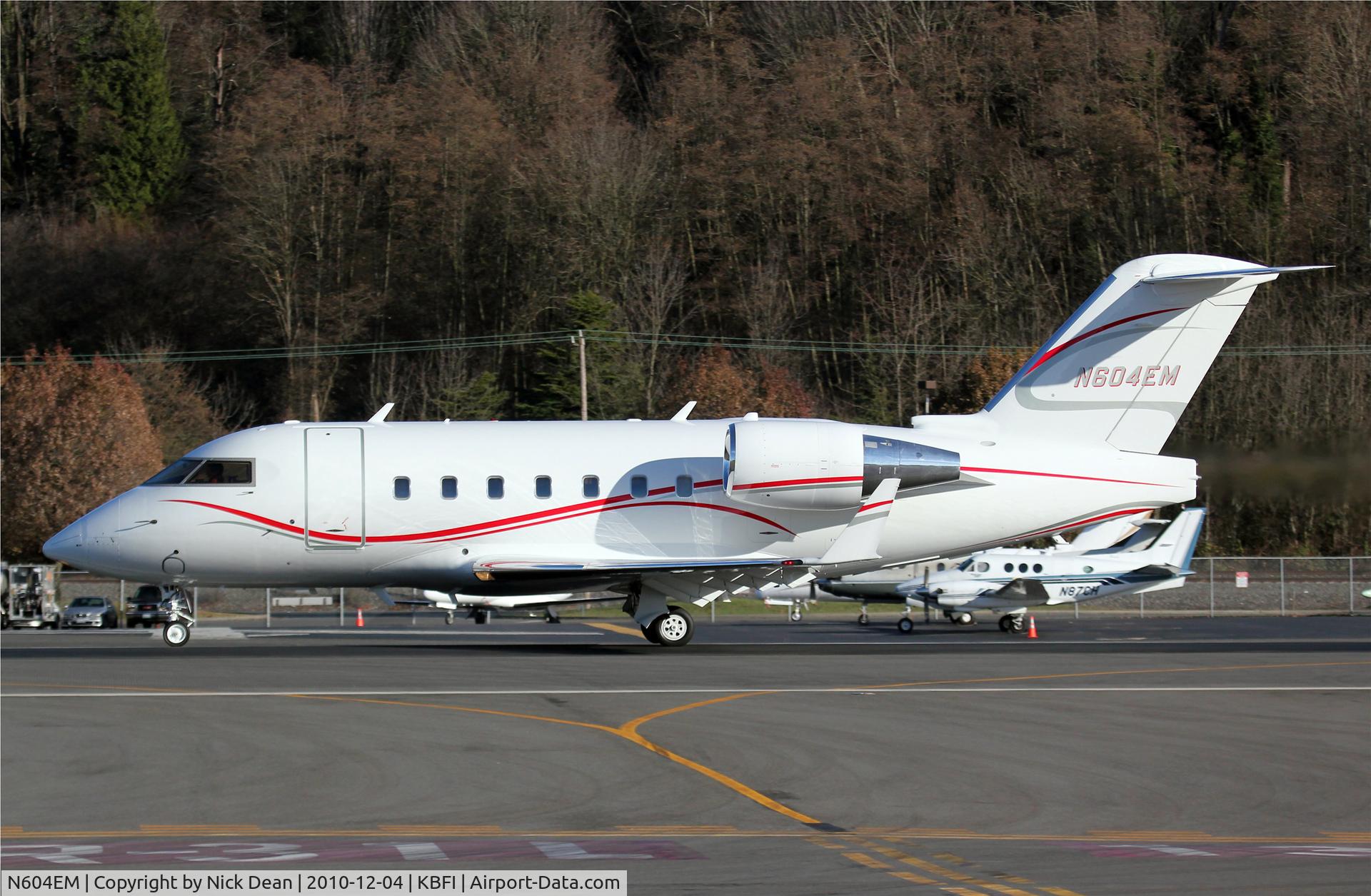 N604EM, 2001 Bombardier Challenger 604 (CL-600-2B16) C/N 5492, KBFI