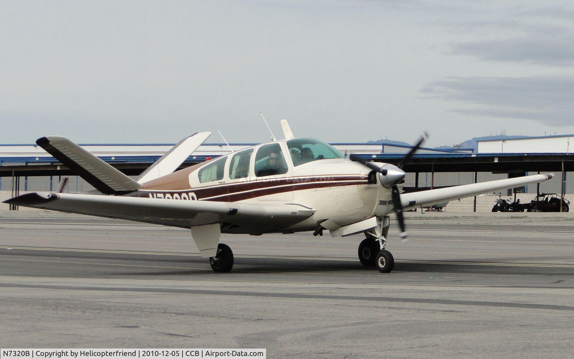 N7320B, 1954 Beech E35 C/N D-3783, Taxiing back to runway for take off