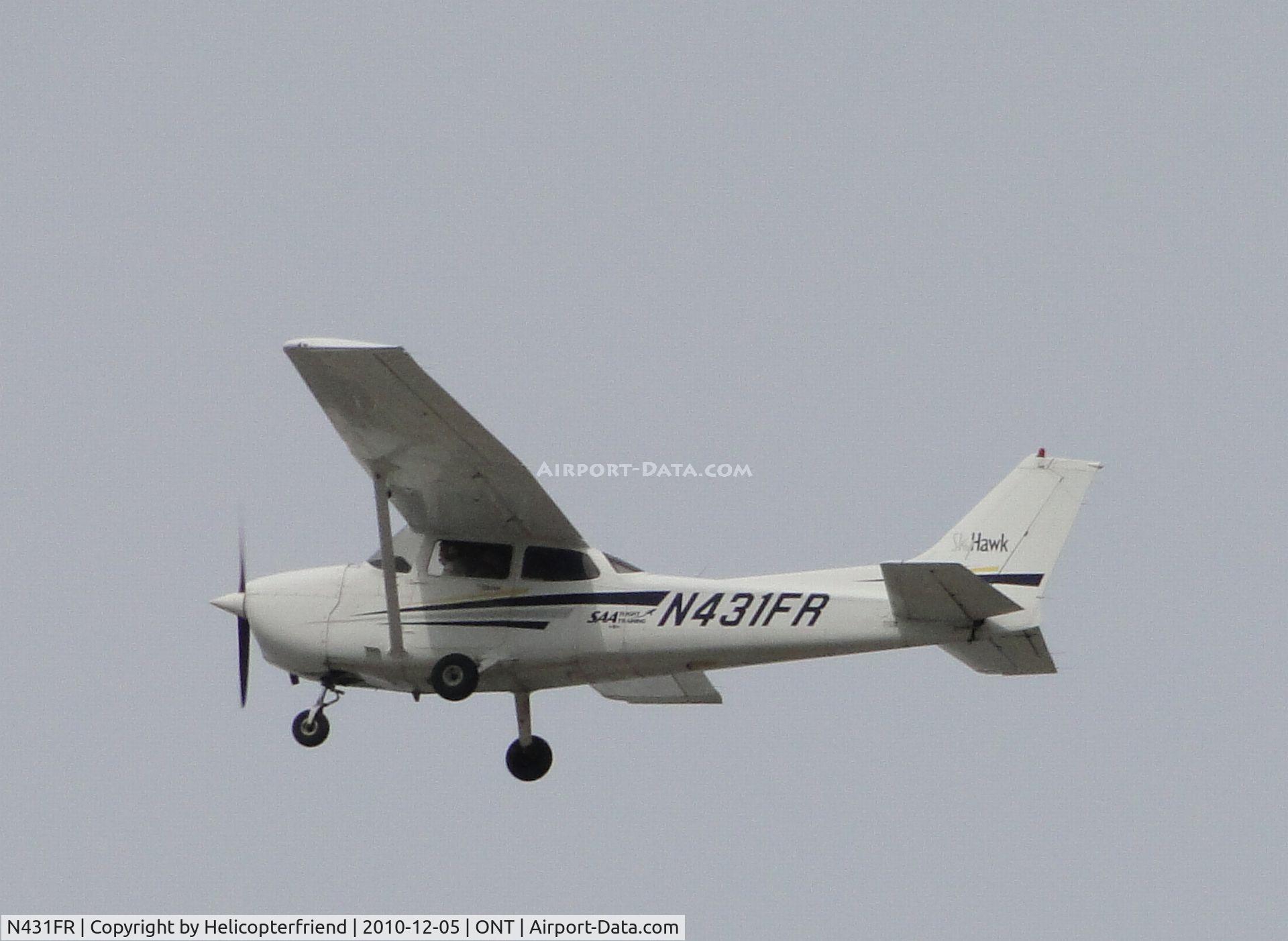 N431FR, 1997 Cessna 172R C/N 17280301, Taking off from Ontario heading west