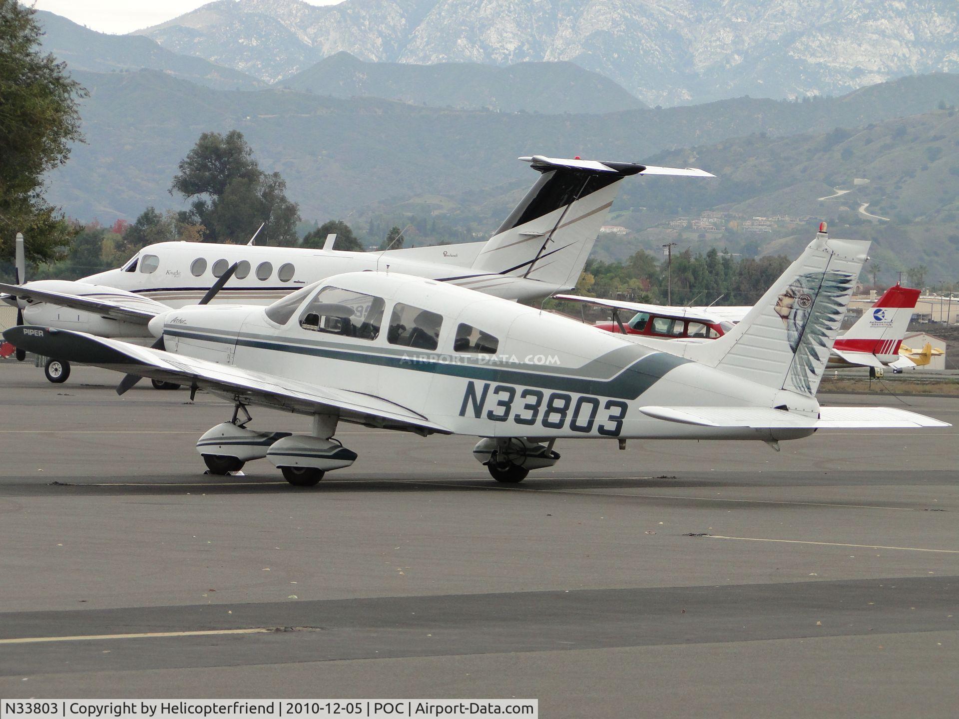 N33803, 1975 Piper PA-28-180 C/N 28-7505182, Parked in transient parking