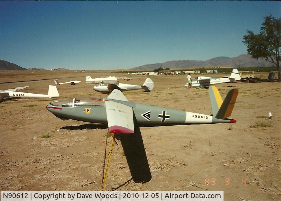 N90612, 1952 Prue Irving O 215-A C/N 1, All pictures taken at Tehachapi, Ca. without jet Sep 4,1989 With jet date ? Probably Home Buildars Weekend.