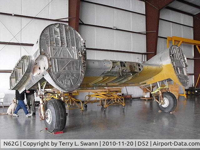 N62G, 1945 Douglas B-23 Dragon C/N 2724, Everything is unloaded and ready for restoration to start. This aircraft will be made flyable, if possible.