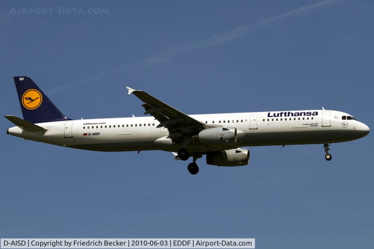 D-AISD, 2000 Airbus A321-231 C/N 1188, on final RW07R