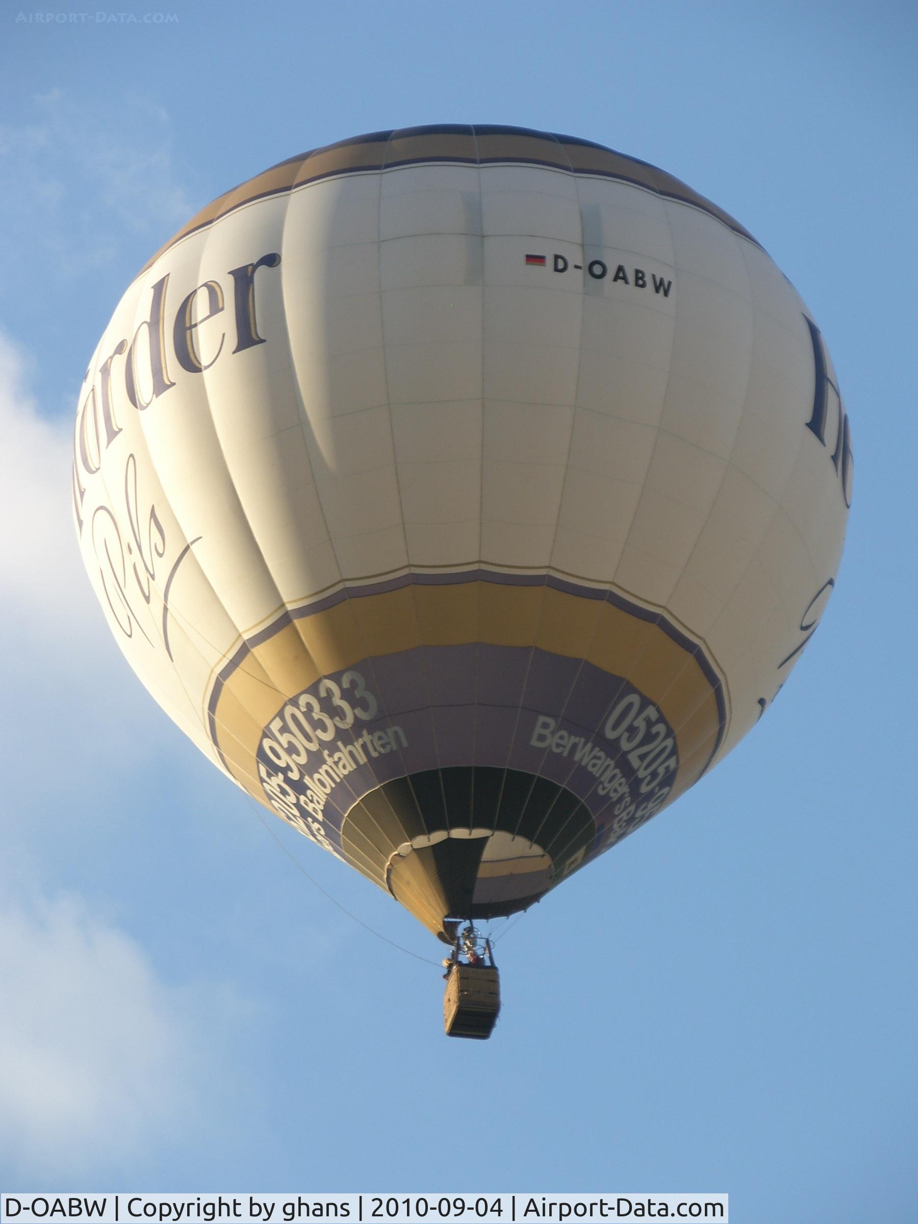 D-OABW, 2005 Schroeder Fire Balloons G30/24 C/N 1209, WIM 2010