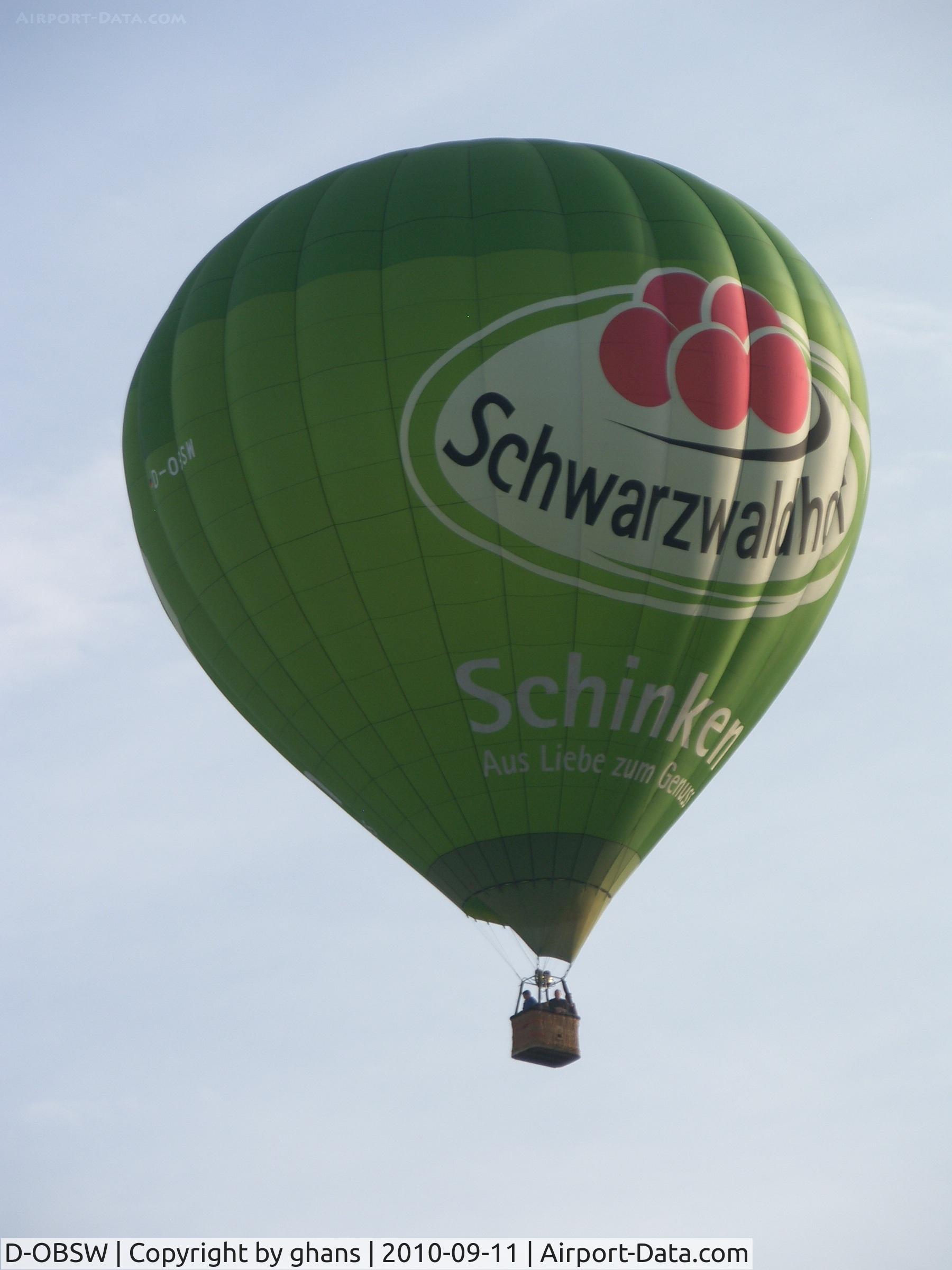 D-OBSW, 2008 Lindstrand Balloons LBL 150A C/N 1215, WIM 2010