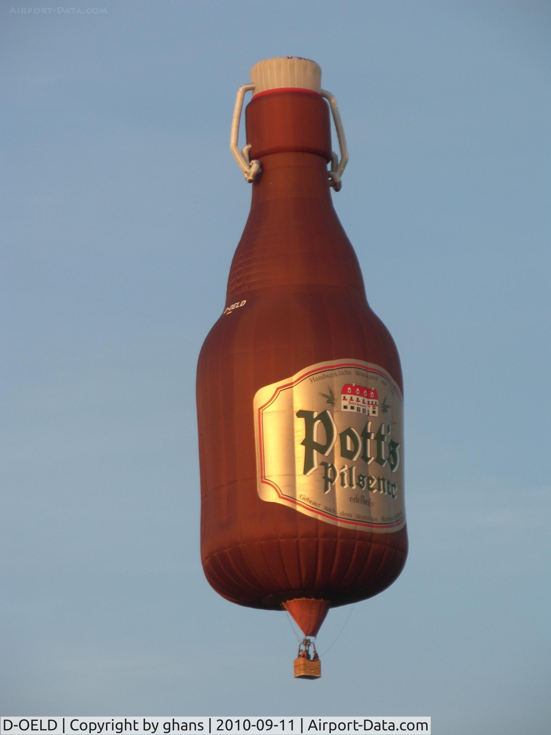 D-OELD, Cameron Balloons Ltd Cam Bottle C/N 4571, WIM 2010