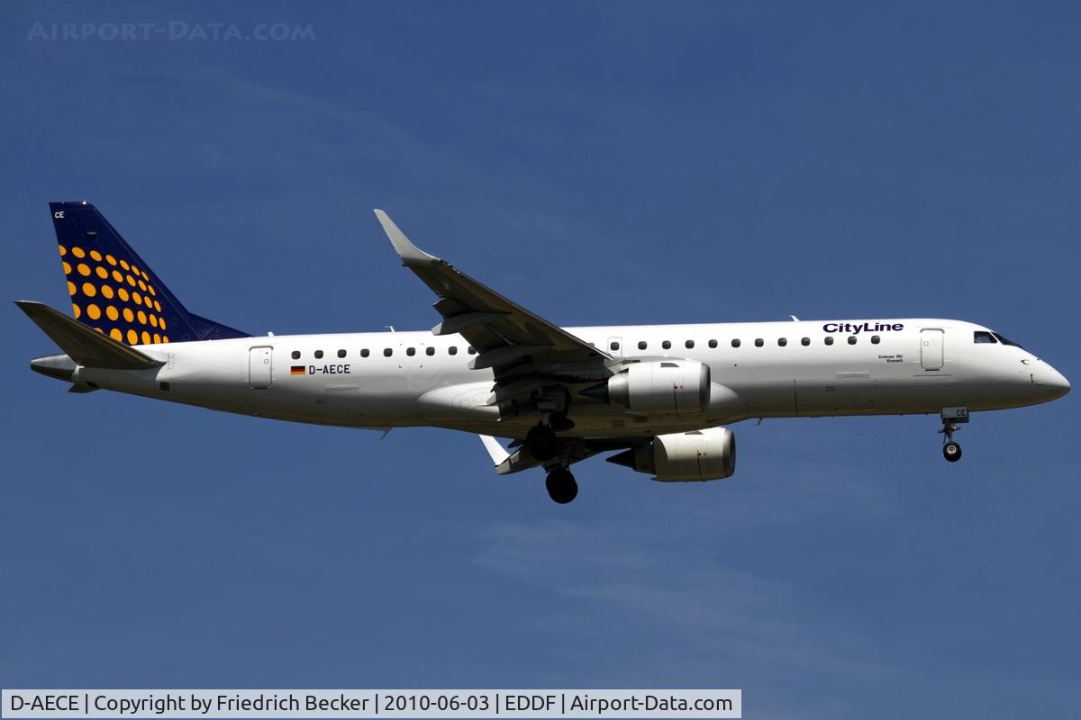 D-AECE, 2010 Embraer 190LR (ERJ-190-100LR) C/N 19000341, on final RW07R