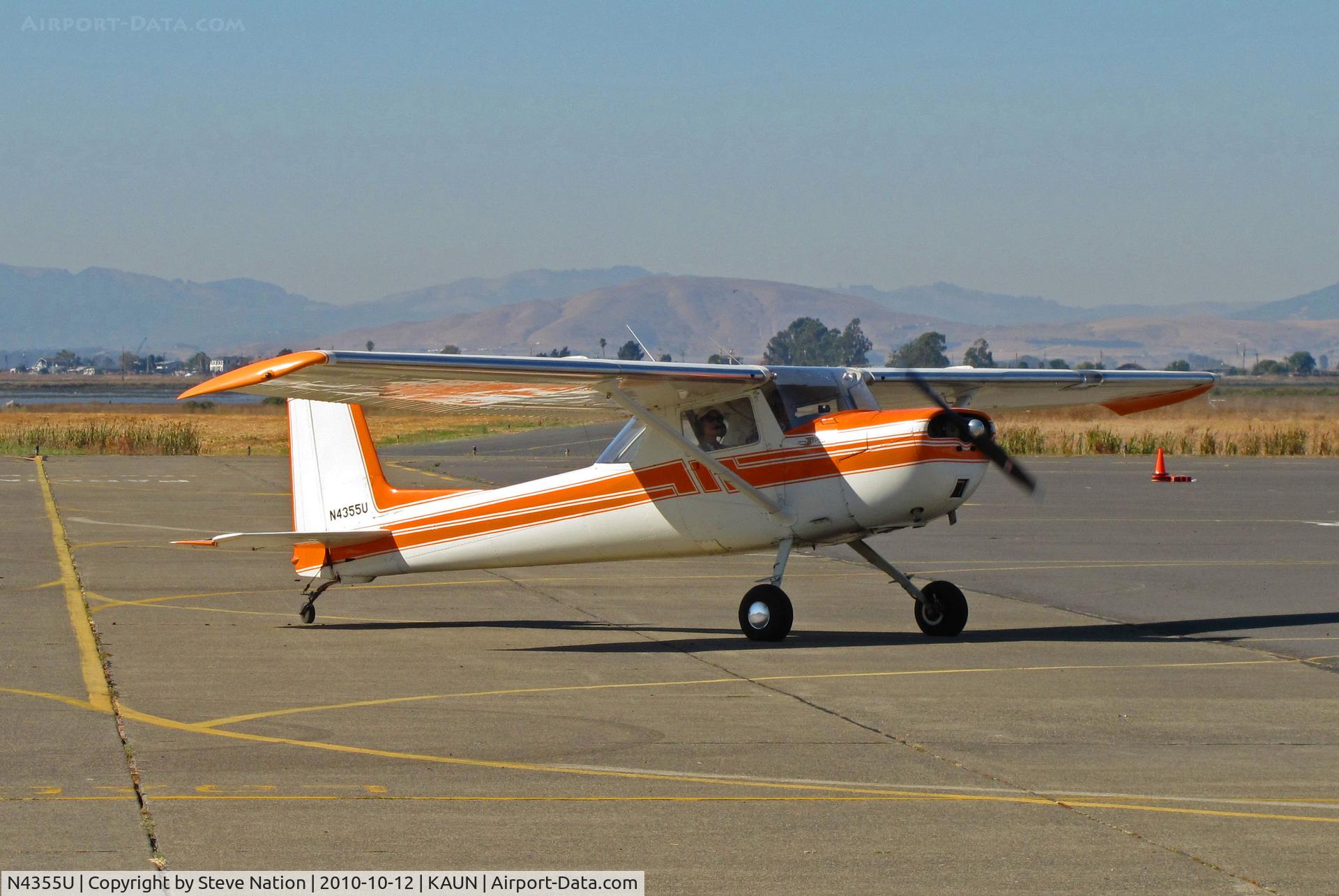N4355U, 1964 Cessna 150D C/N 15060355, 1964 Cessna 150D tail wheel conversion arriving from KAUN/Auburn, CA @ Napa County Airport, CA