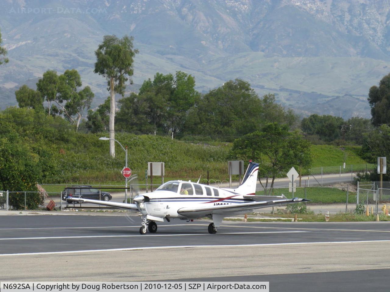 N692SA, 2001 Raytheon Aircraft Company B36TC Bonanza C/N EA-692, Raytheon Beech B36TC TURBO BONANZA, Continental TSIO-520-UB 300 Hp continuous, takeoff roll Rwy 22
