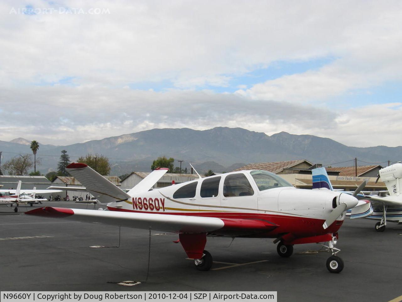 N9660Y, 1962 Beech P35 Bonanza C/N D-7087, 1962 Beech P35 BONANZA, Continental IO-470-N 260 Hp